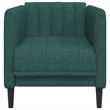 Bowery Hill Contemporary Single Sofa Chair in Dark Green Polyester