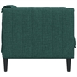 Bowery Hill Contemporary Single Sofa Chair in Dark Green Polyester