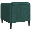 Bowery Hill Contemporary Single Sofa Chair in Dark Green Polyester