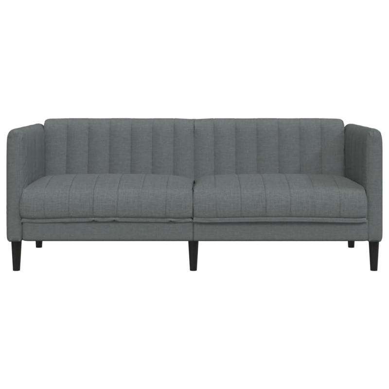 Bowery Hill Contemporary 2-Seater Sofa in Dark Grey Polyester