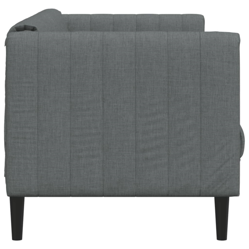 Bowery Hill Contemporary 2-Seater Sofa in Dark Grey Polyester
