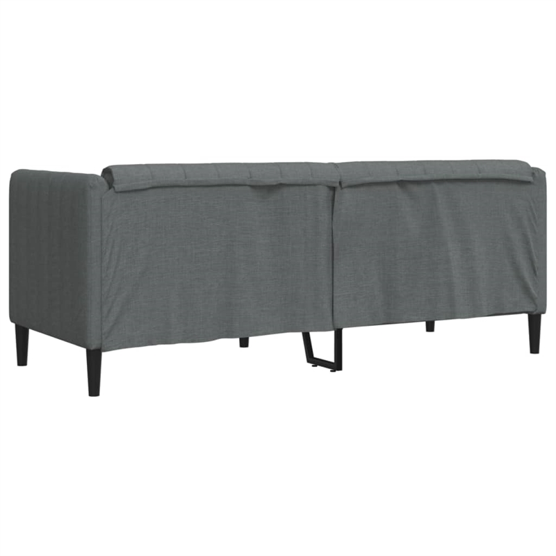 Bowery Hill Contemporary 2-Seater Sofa in Dark Grey Polyester