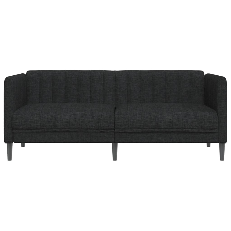 Bowery Hill Contemporary 2-Seater Sofa in Black Finish Polyester