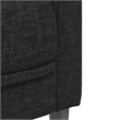 Bowery Hill 3-Seater Rectangular Durable Sofa in Black Polyester