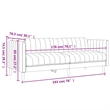 Bowery Hill 3-Seater Rectangular Durable Sofa in Black Polyester
