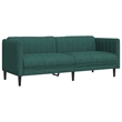 Bowery Hill Contemporary Polyester Large Durable Sofa in Dark Green