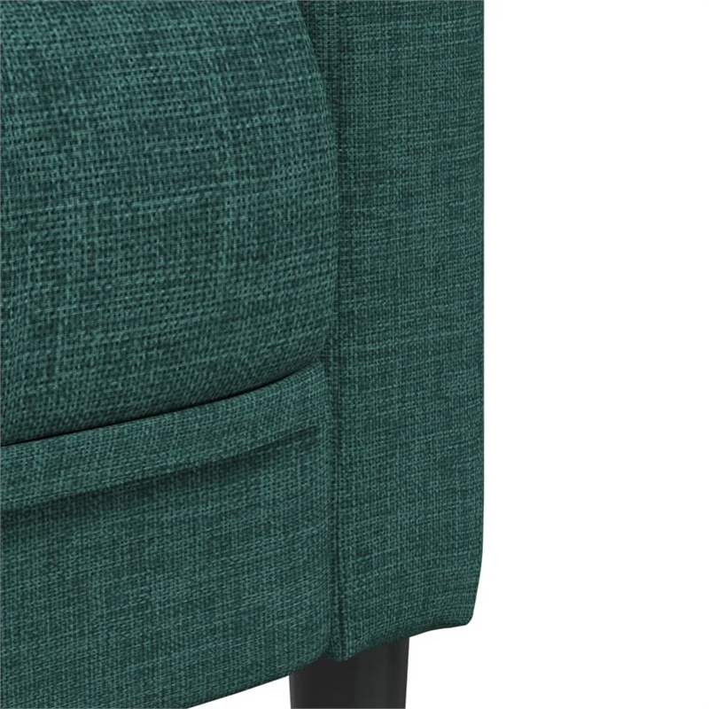 Bowery Hill Contemporary Polyester Large Durable Sofa in Dark Green