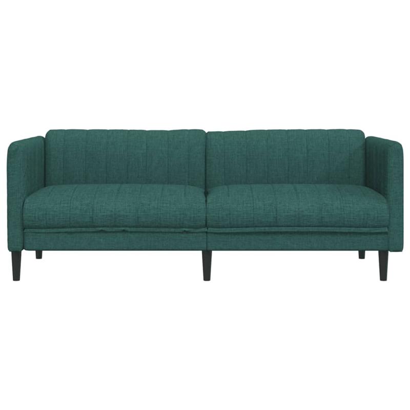 Bowery Hill Contemporary Polyester Large Durable Sofa in Dark Green