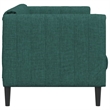Bowery Hill Contemporary Polyester Large Durable Sofa in Dark Green