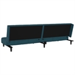 Bowery Hill Contemporary Medium Sofa Bed in Blue Polyester Velvet