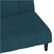 Bowery Hill Contemporary Medium Sofa Bed in Blue Polyester Velvet