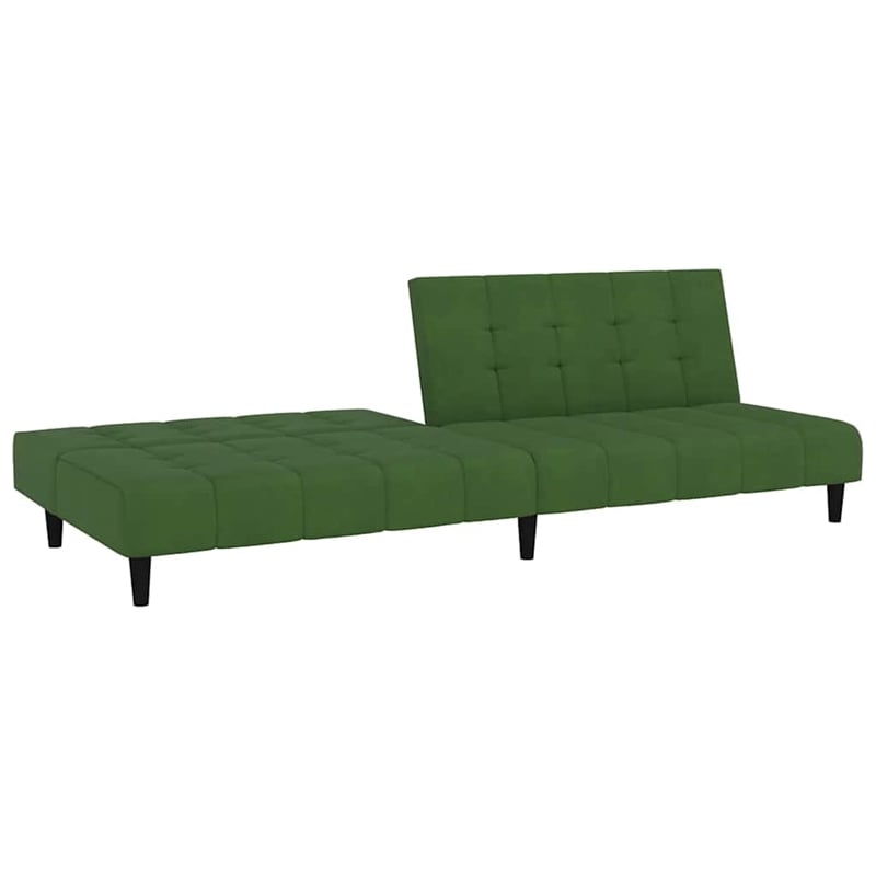 Bowery Hill Compact Sofa Bed in Dark Green Polyester Velvet Wood