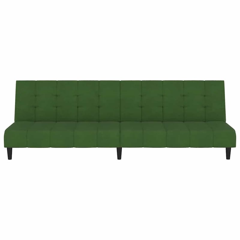 Bowery Hill Compact Sofa Bed in Dark Green Polyester Velvet Wood