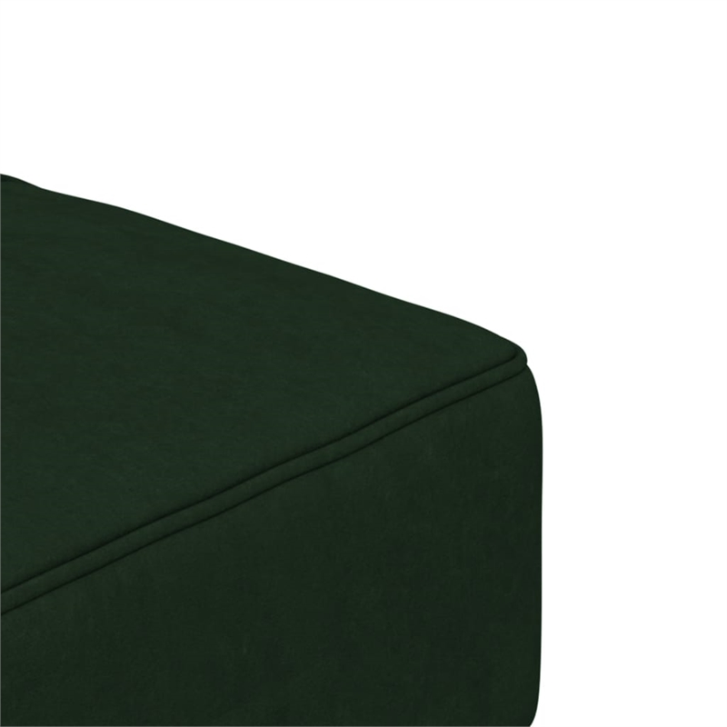 Bowery Hill Contemporary 2-Seater Sofa Bed in Dark Green Velvet