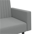 Bowery Hill Contemporary Sofa Bed in Light Grey Polyester Velvet