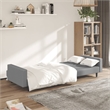 Bowery Hill Contemporary Sofa Bed in Light Grey Polyester Velvet