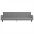 Bowery Hill Contemporary Sofa Bed in Light Grey Polyester Velvet