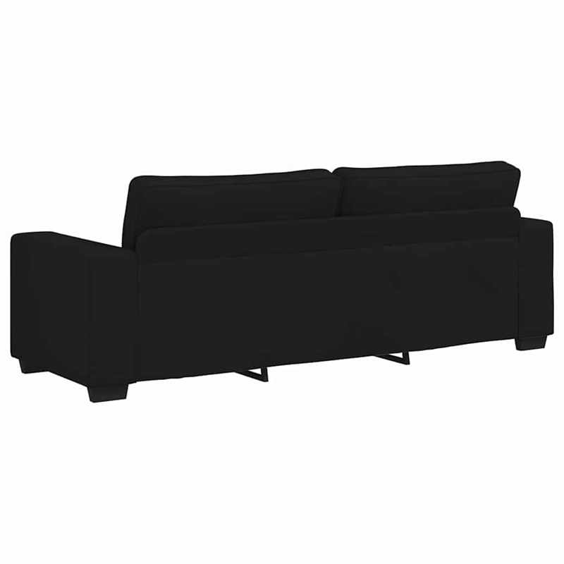 Bowery Hill Contemporary 3-Seater Sofa in Black Finish Polyester