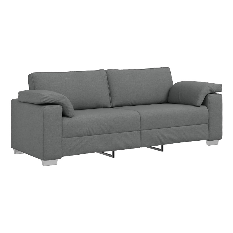 Bowery Hill Contemporary Sofa with Cushion in Dark Gray Finish