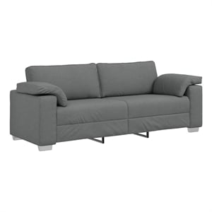 Bowery Hill Contemporary Sofa with Cushion in Dark Gray Finish