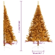 Bowery Hill Christmas Tree Gold PET Large Durable Christmas Tree Modern