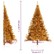 Bowery Hill Christmas Tree Gold PET Large Artificial Christmas Tree