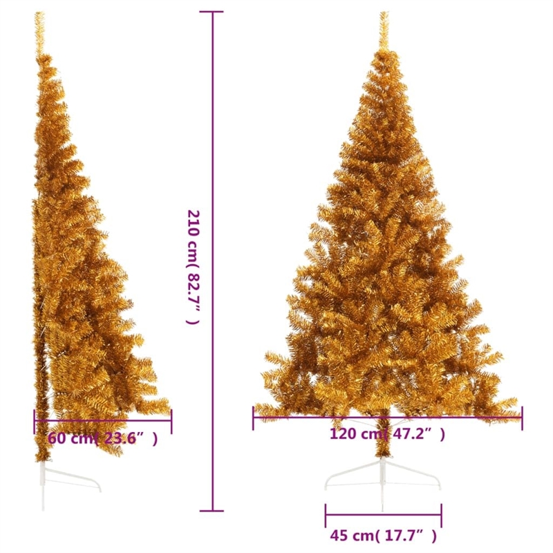 Bowery Hill Christmas Tree Gold PET Large Artificial Christmas Tree