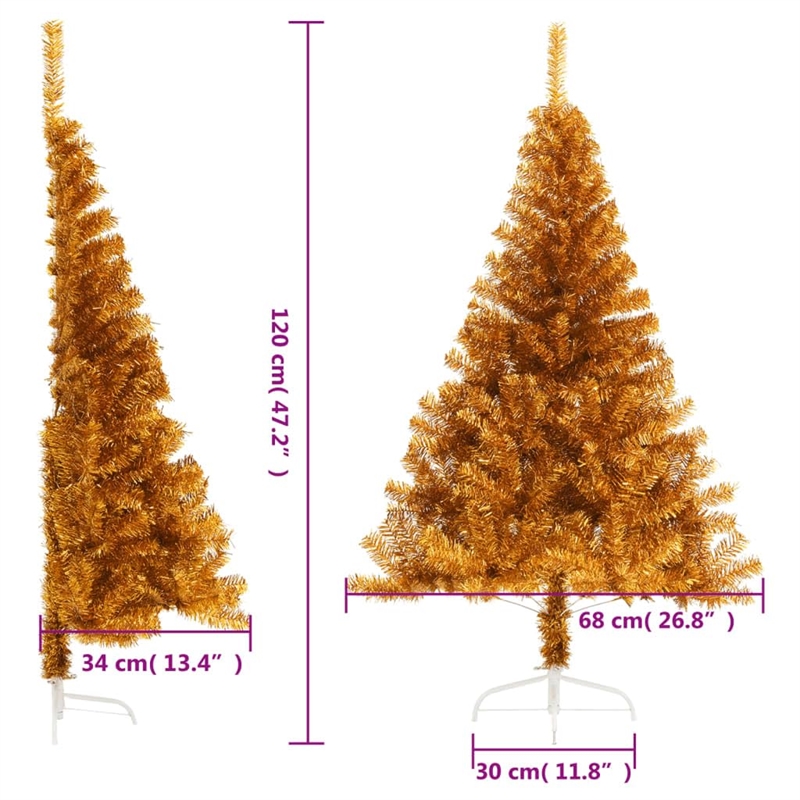 Bowery Hill Christmas Tree Gold PET Medium Simple Artificial Christmas Tree