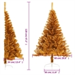Bowery Hill Christmas Tree Gold PET Medium Simple Artificial Christmas Tree