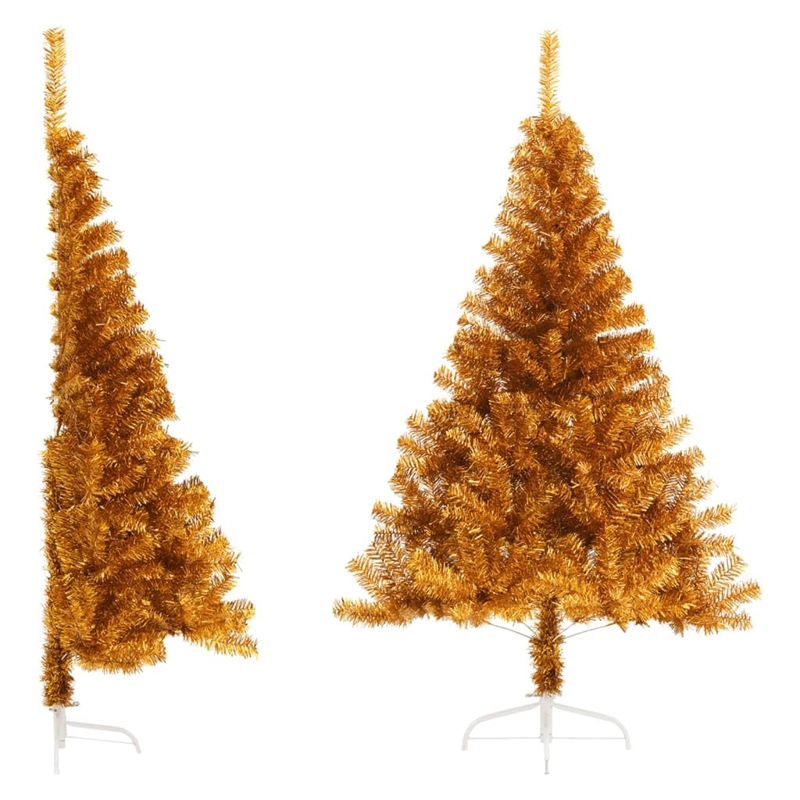 Bowery Hill Christmas Tree Gold PET Medium Simple Artificial Christmas Tree