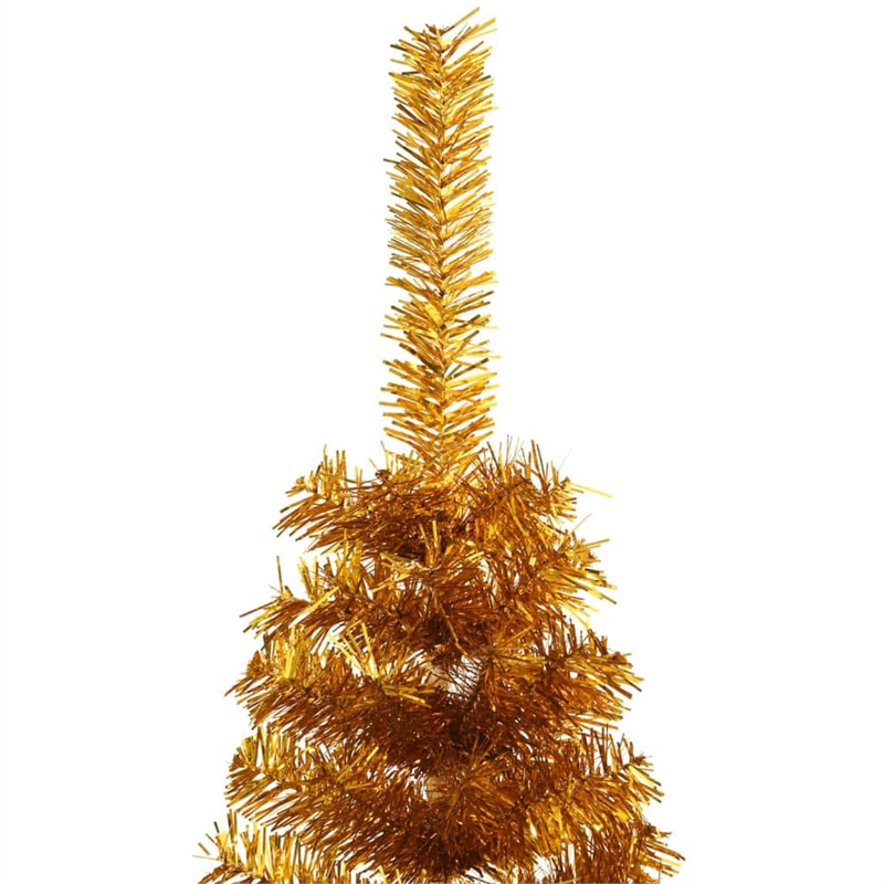 Bowery Hill Christmas Tree Gold PET Medium Simple Artificial Christmas Tree