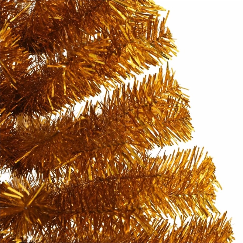 Bowery Hill Christmas Tree Gold PET Medium Simple Artificial Christmas Tree