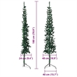 Bowery Hill Contemporary Artificial Half Christmas Tree Green PVC 70.9