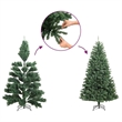 Bowery Hill Artificial Half Christmas Tree Silver PVC Steel Slim