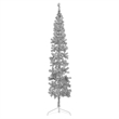 Bowery Hill Artificial Half Christmas Tree Silver PVC Steel Slim
