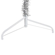 Bowery Hill Artificial Half Christmas Tree Silver PVC Steel Slim