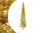 Bowery Hill Artificial Half Christmas Tree Gold PVC Steel Tall