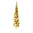Bowery Hill Artificial Half Christmas Tree Gold PVC Steel Tall