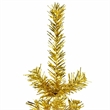 Bowery Hill Artificial Half Christmas Tree Gold PVC Steel 7 ft Tall