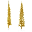 Bowery Hill Artificial Half Christmas Tree Gold PVC Steel 7 ft Tall