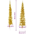 Bowery Hill Slim Artificial Half Christmas Tree Gold PVC Skinny