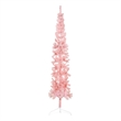 Bowery Hill Artificial Half Christmas Tree Pink PVC Steel 94.5