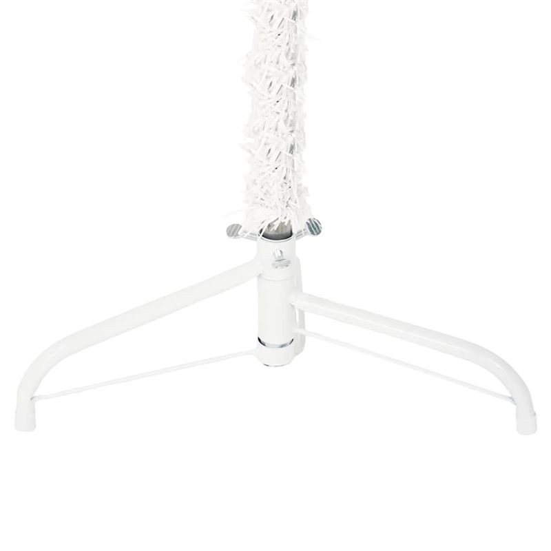 Bowery Hill Artificial Half Christmas Tree White PVC Steel Slim