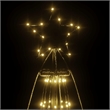 Bowery Hill Christmas Cone Tree Warm White Powder-coated Steel Copper PVC
