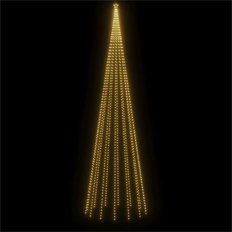 Bowery Hill Christmas Cone Tree Warm White Powder-coated Steel Copper PVC