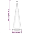 Bowery Hill Christmas Cone Tree Warm white Powder-coated Steel copper PVC