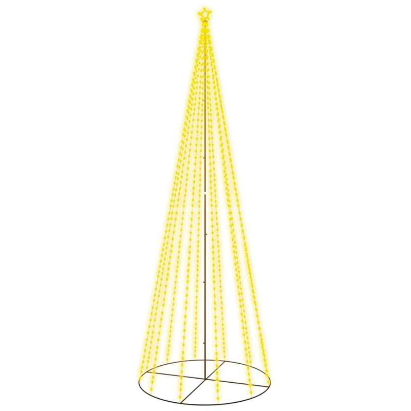 Bowery Hill Christmas Cone Tree Warm white Powder-coated Steel copper PVC
