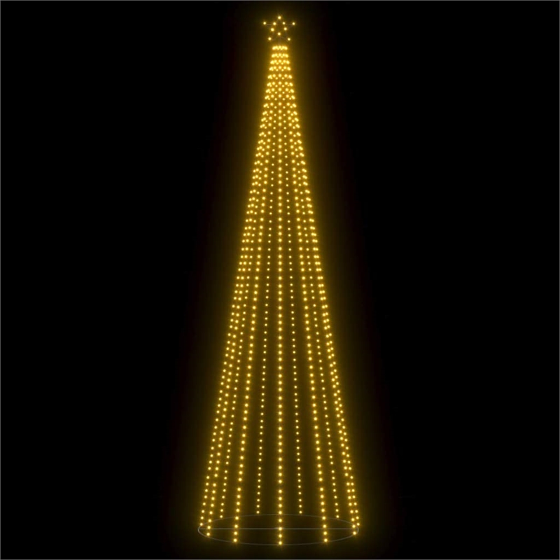 Bowery Hill Christmas Cone Tree Warm white Powder-coated Steel copper PVC
