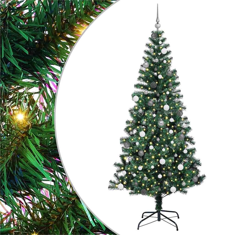 Bowery Hill Artificial Pre-lit Christmas Tree Green 94.5