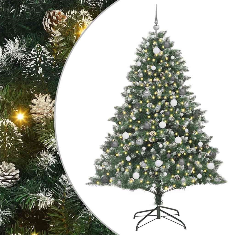 Bowery Hill Artificial Christmas Tree with Stand Green 140 x 140 x 210 cm